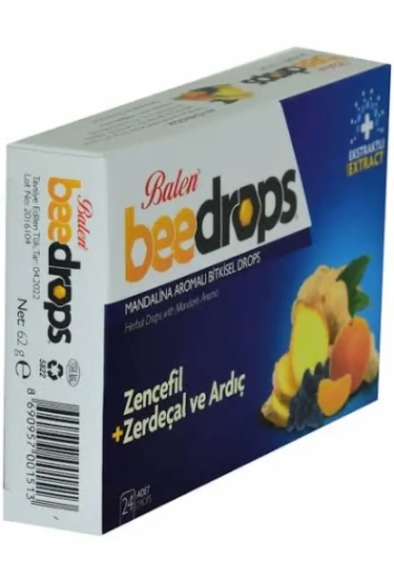 Balen Beedrops Zencefil+Zerdeçal-Ardıç Mandalina Aromalı Drops