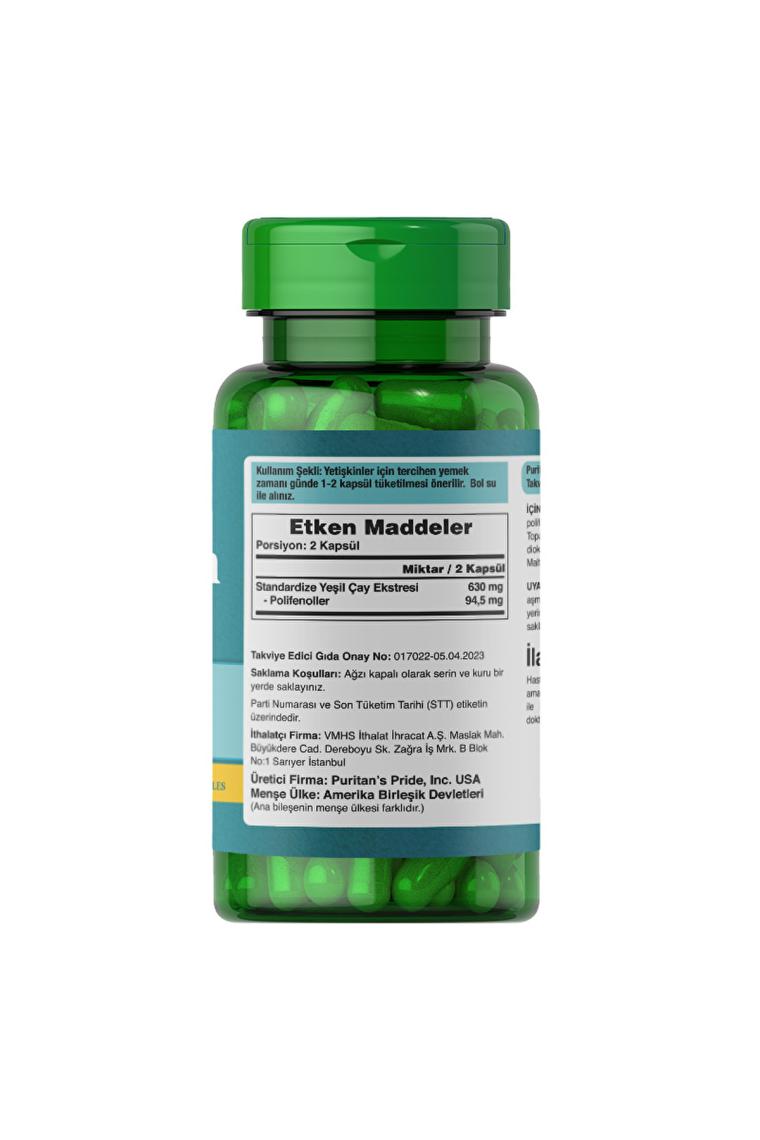 Puritan's Pride Green Tea Extract 315 Mg 100 Kapsül