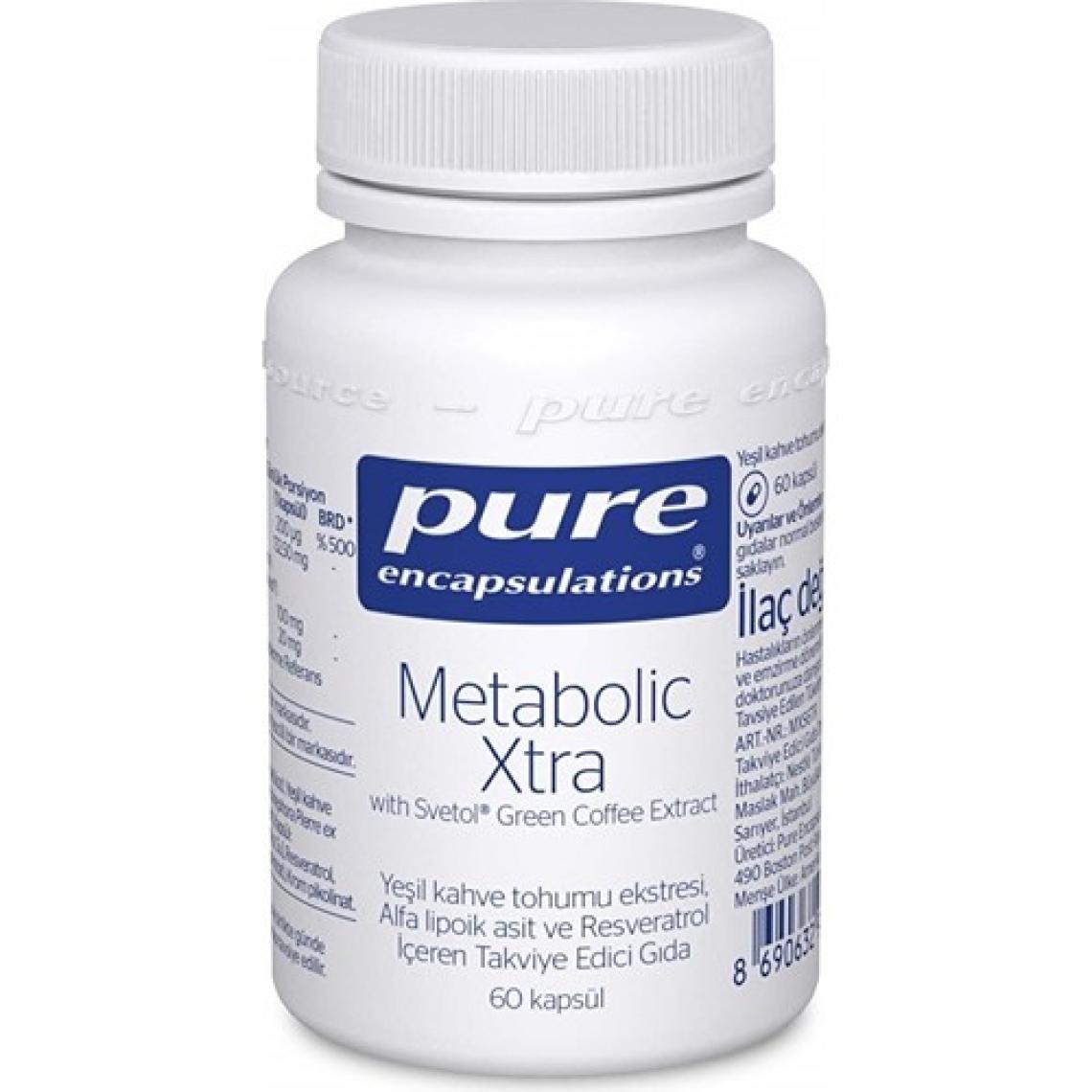 Pure Encapsulations Metabolic Xtra With Green Coffee 60 Kapsül