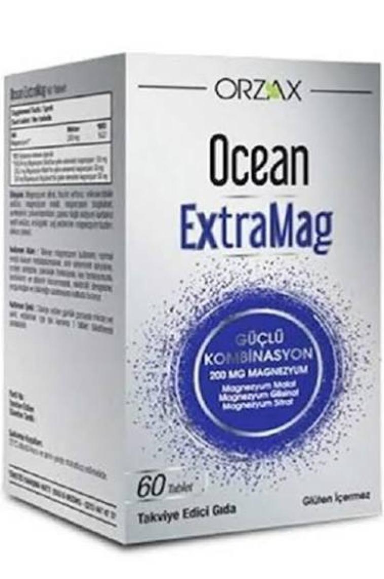 Orzax Ocean ExtraMag Üçlü Magnezyum Kombinasyonu 60 Tablet