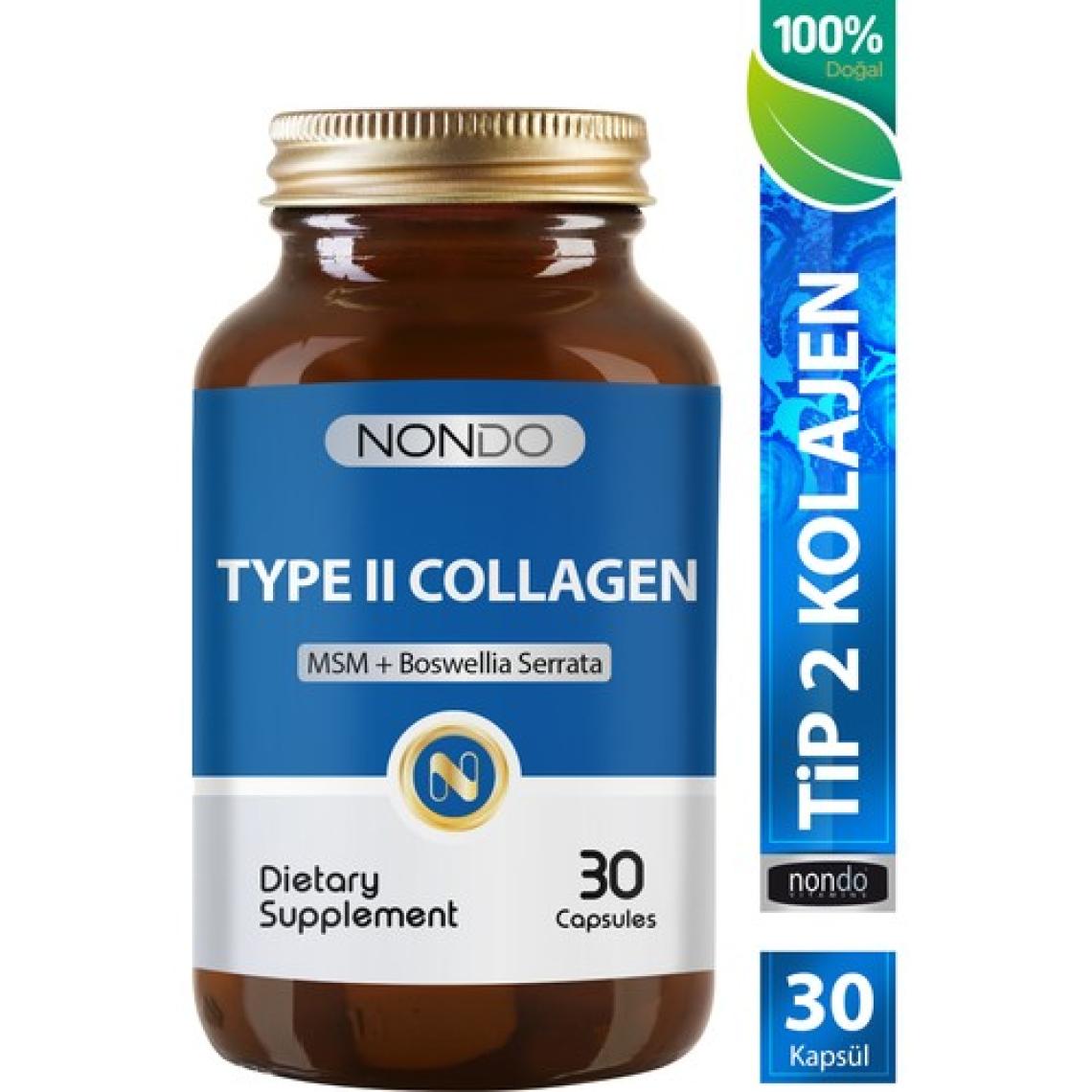 Nondo Tip 2 Kolajen 30 Kapsül ( Msm Akgünlük Ekstresi Type 2 Collagen )
