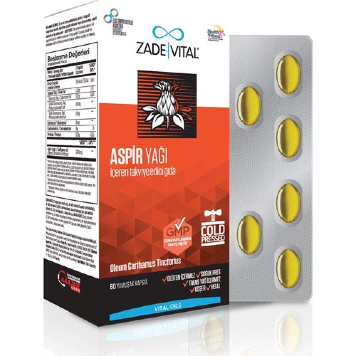 Zade Vital Aspir Yağı 600 Mg 60 Kapsül