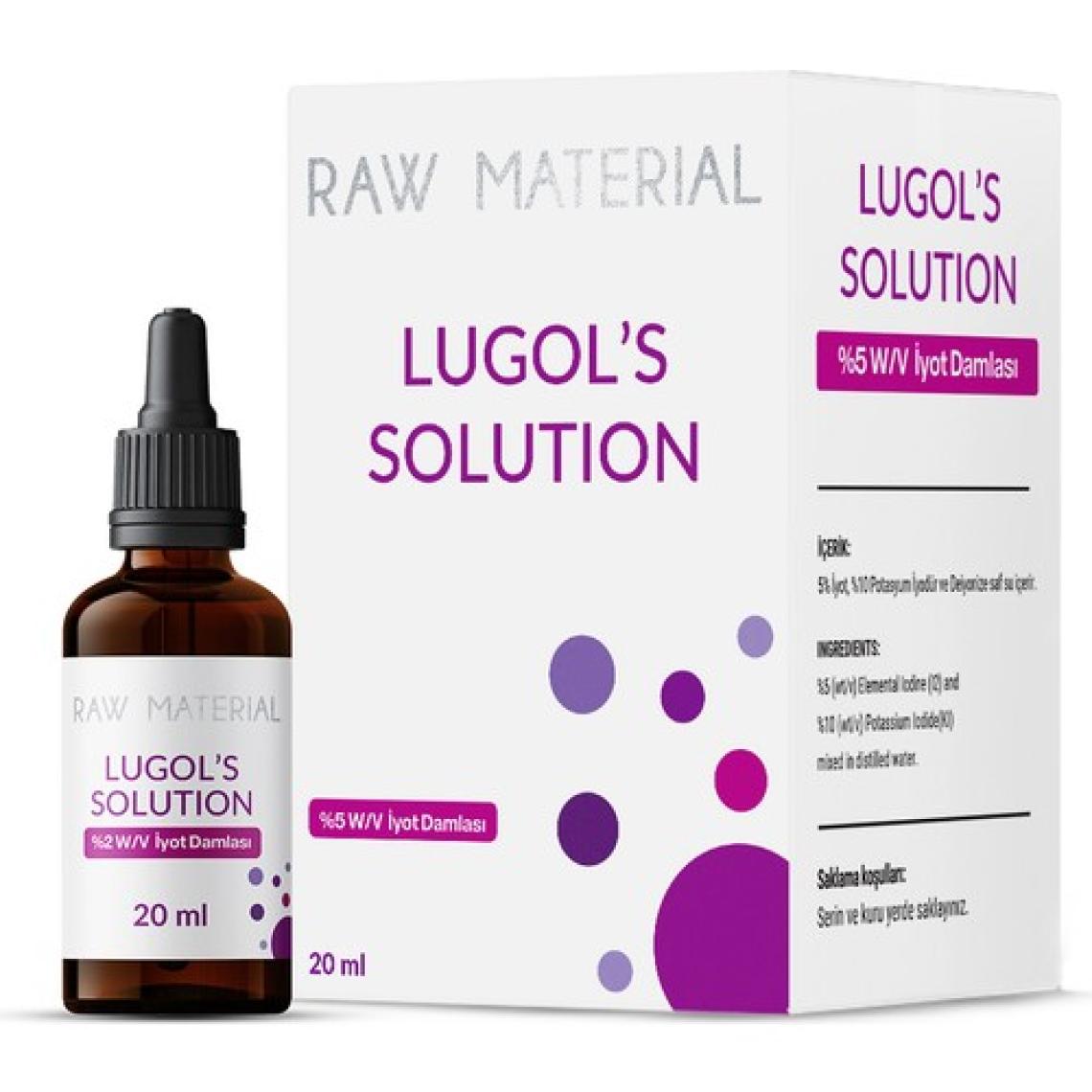 Raw Material Lugol's Solution İyot %5 Damla 20 ml