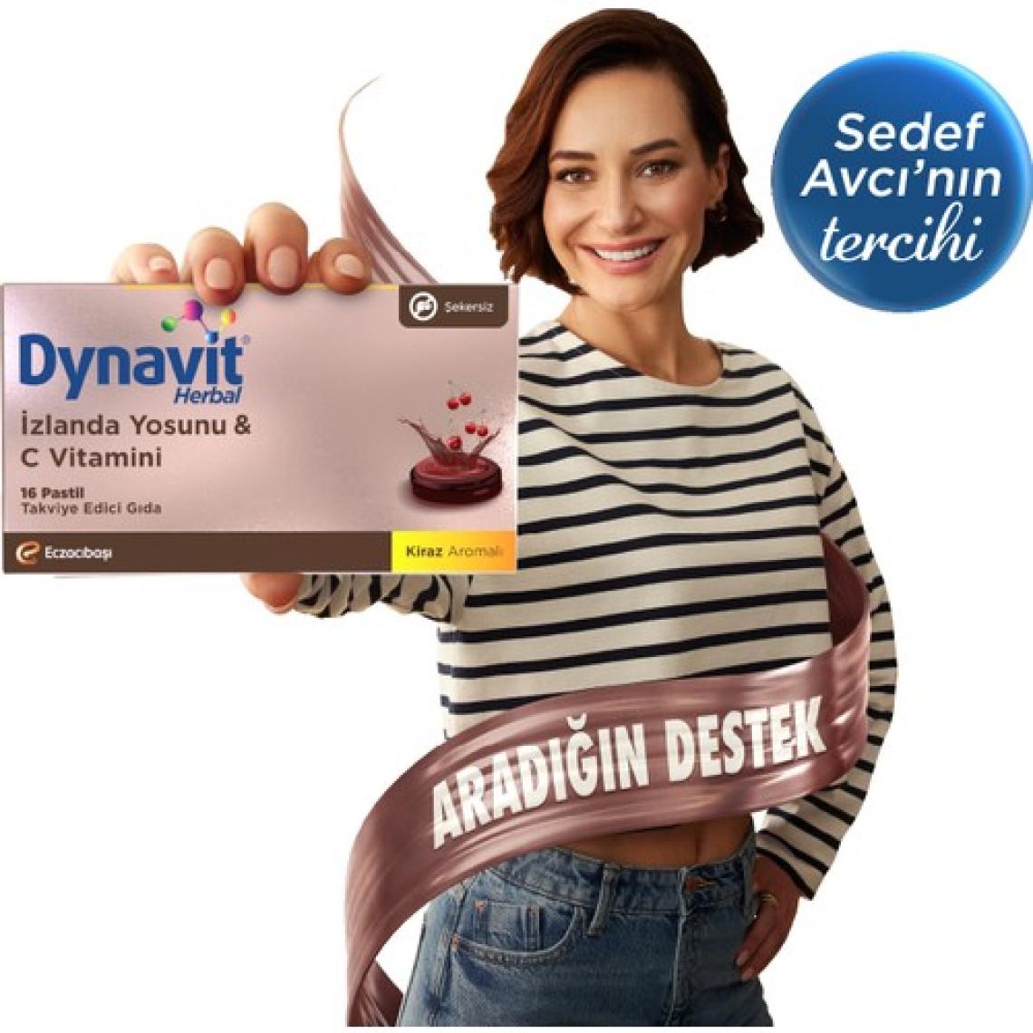 Dynavit Herbal İzlanda Yosunu & C Vitamini 16 Pastil - İzlanda Yosunu, C Vitamini, Sinirliot Ekstresi