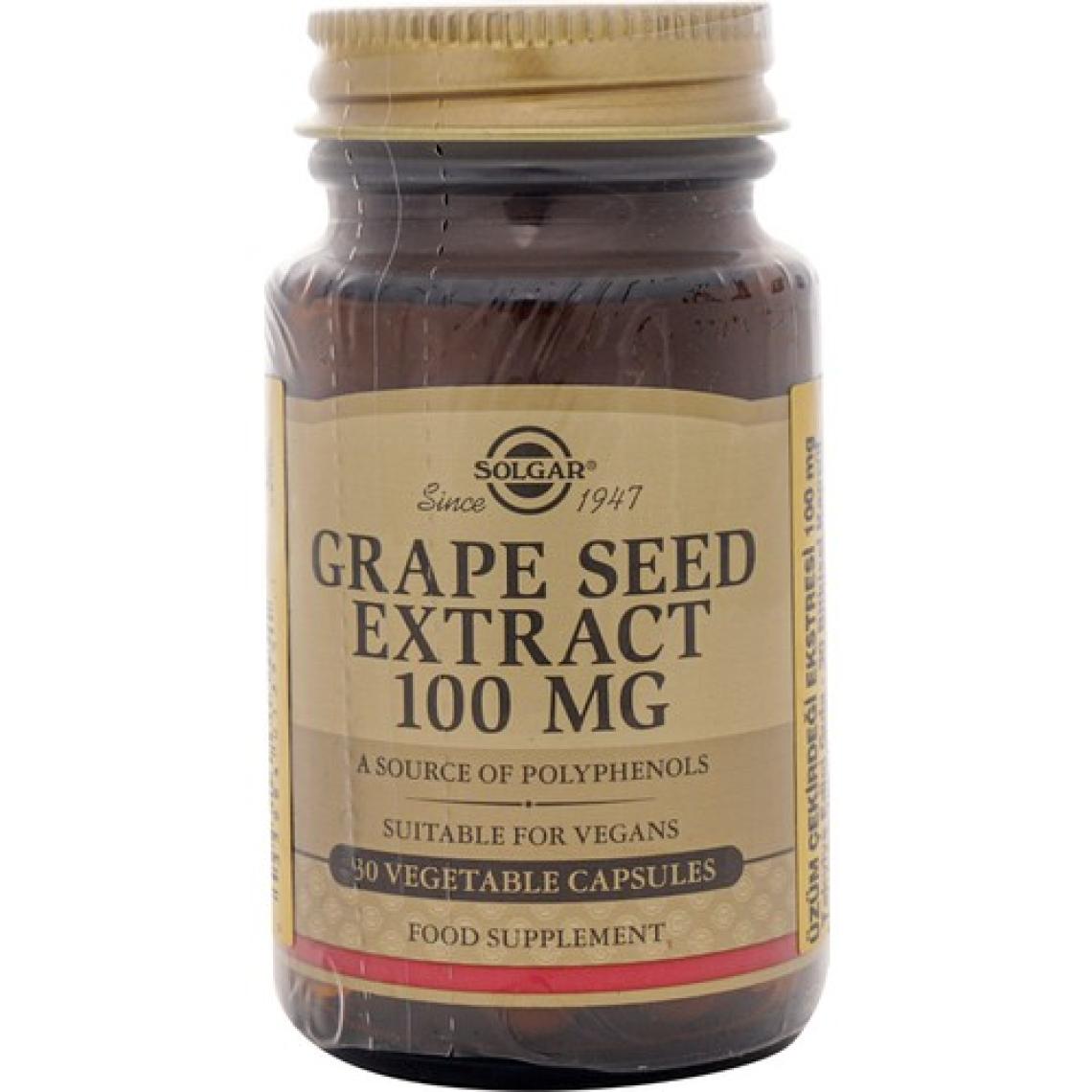 Solgar Grape Seed Extract 100 Mg 30 Kapsül