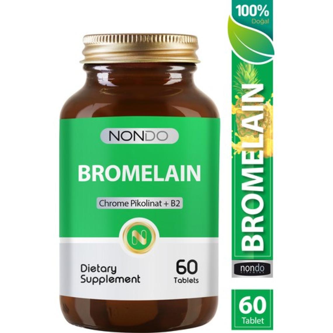Nondo Bromelain 750 mg & Krom Pikolinat 60 Tablet