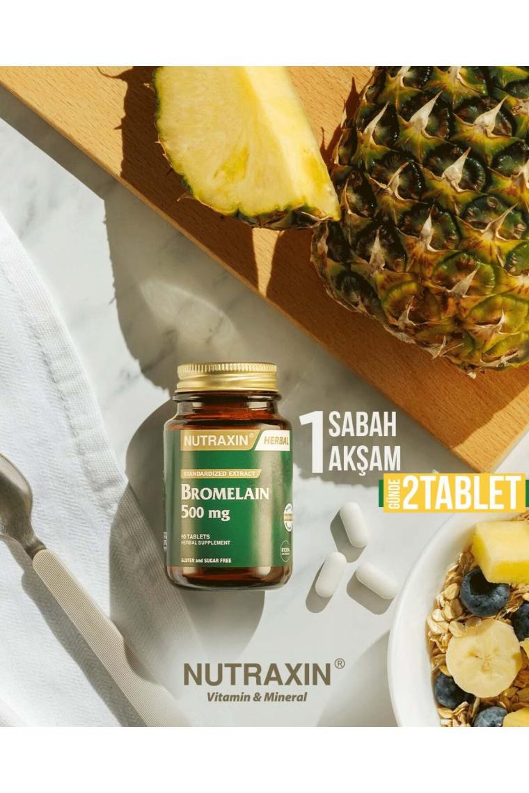 Nutraxin Bromelain 60 Kapsül X3 Adet