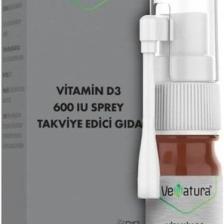 Venatura Vitamin D3 600 Iu Sprey Takviye Edici Gıda 20 Ml