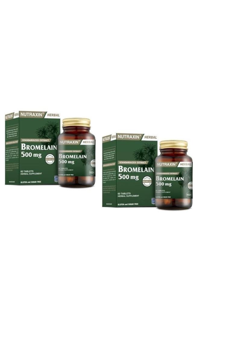 Nutraxin Bromelain 500 mg 60 Tablet 2 ADET