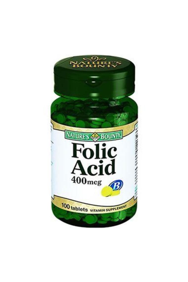 Nature's Bounty Folic Acid 400 mcg 100 Tablet