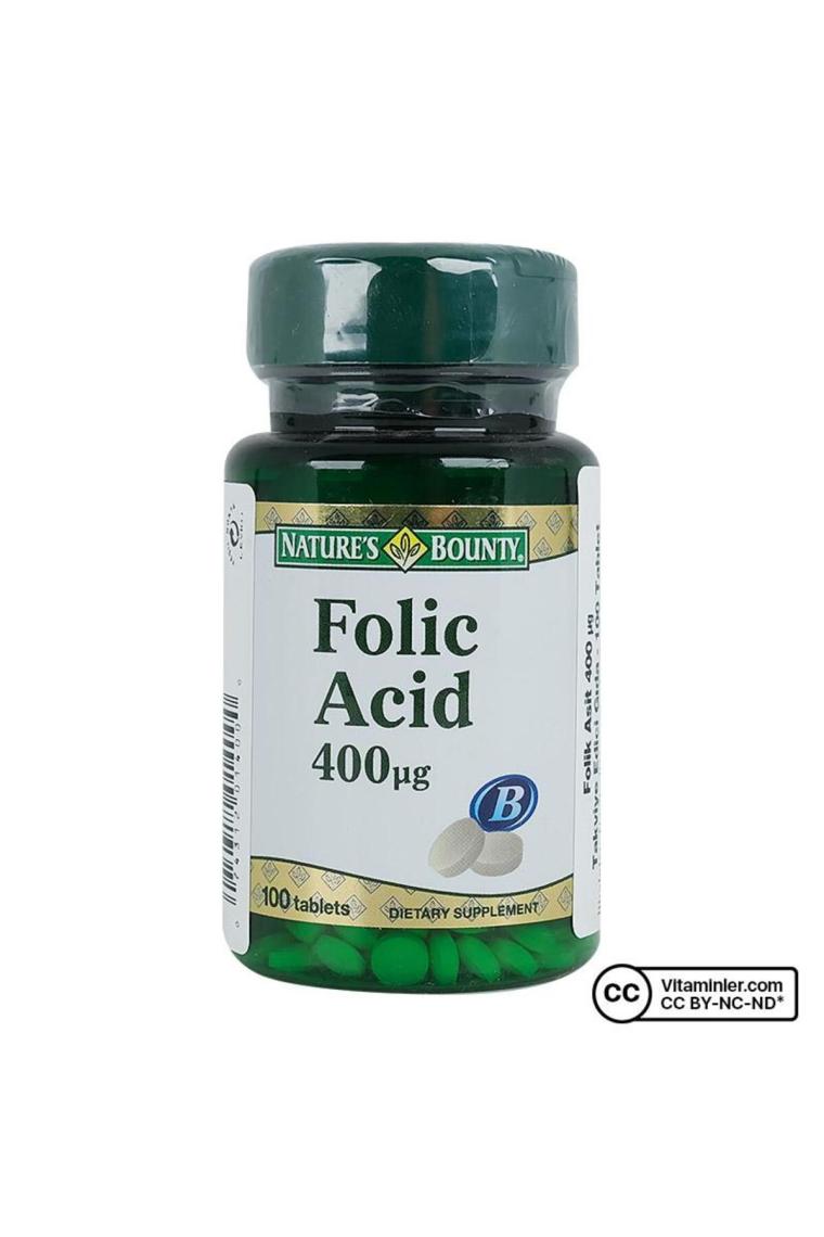 Nature's Bounty Folic Acid 400 mcg 100 Tablet