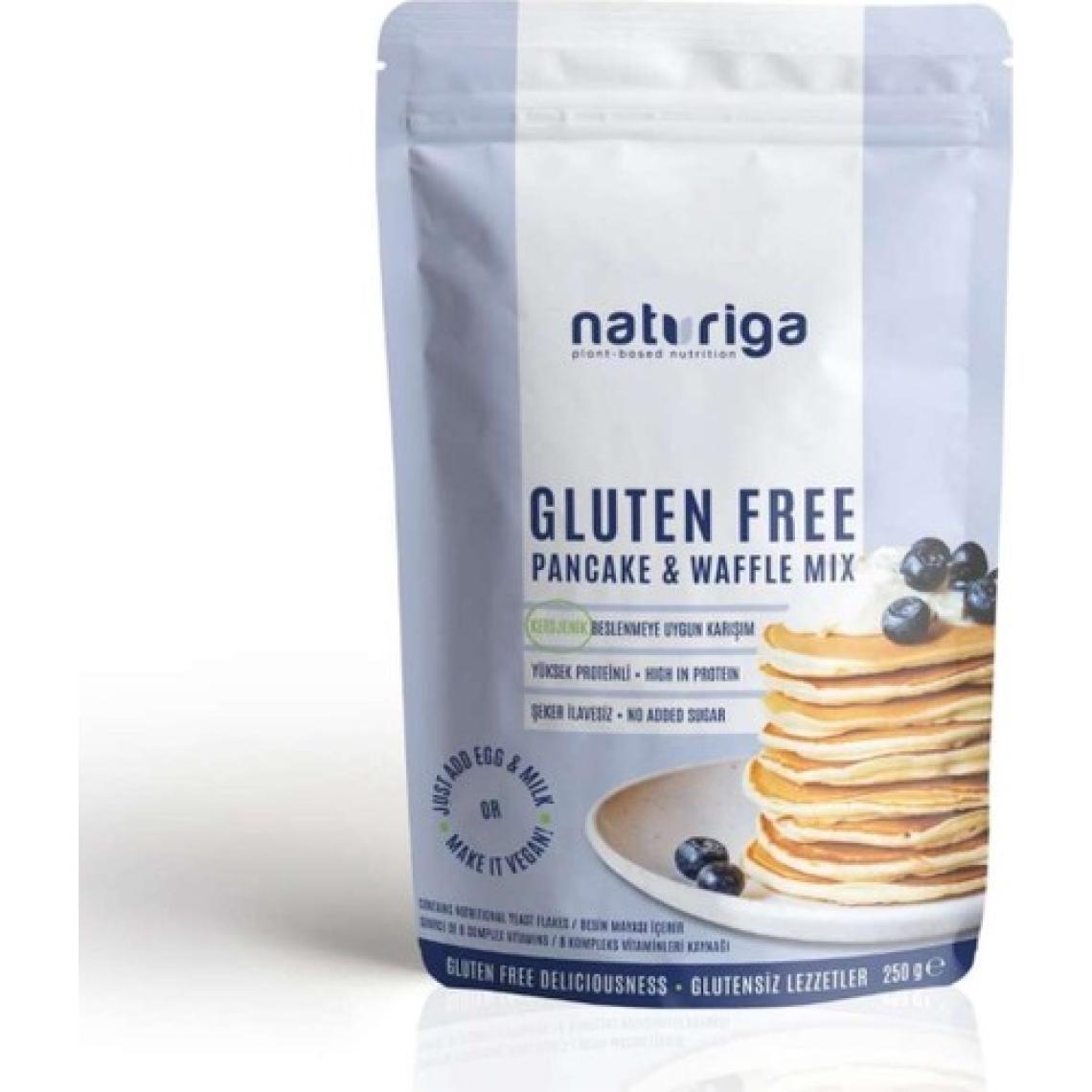 Naturiga Organik Ketojenik Pancake ve Waffle Karışımı 250 g – B Vitamini Kompleksi ve Folik Asit İçerikli, Türkiye Üretimi, 3 Porsiyon