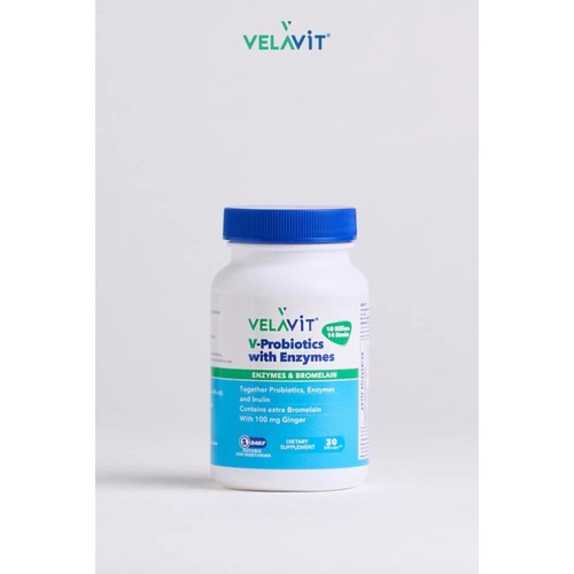 Velavit V-Probiotics Enzymes Takviye Edici Gıda 30 Kapsül