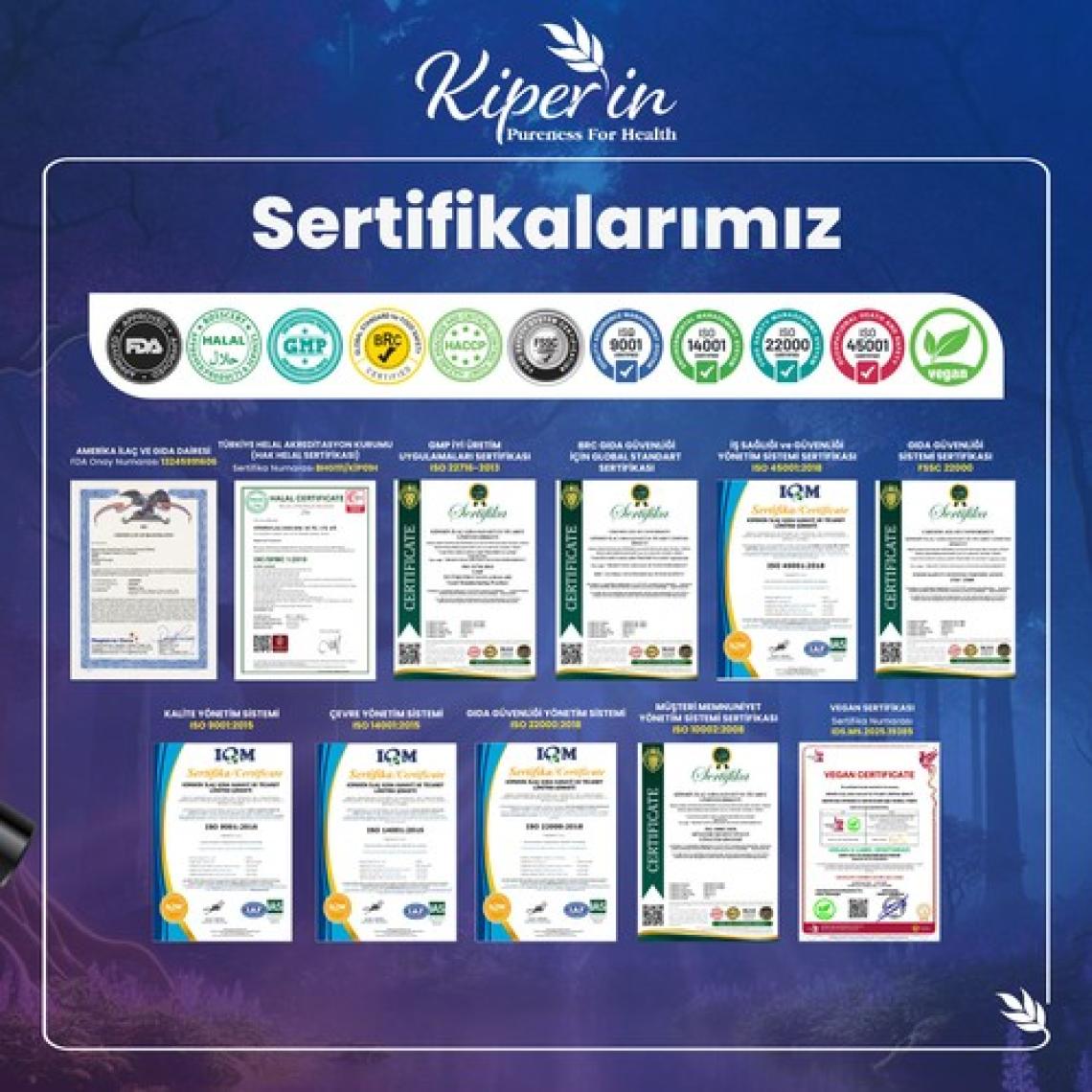Kiperin Calm Passiflora, Safran, 5-Htp, Valerian, 9 İçerik (30 Günlük) 30 Kapsül