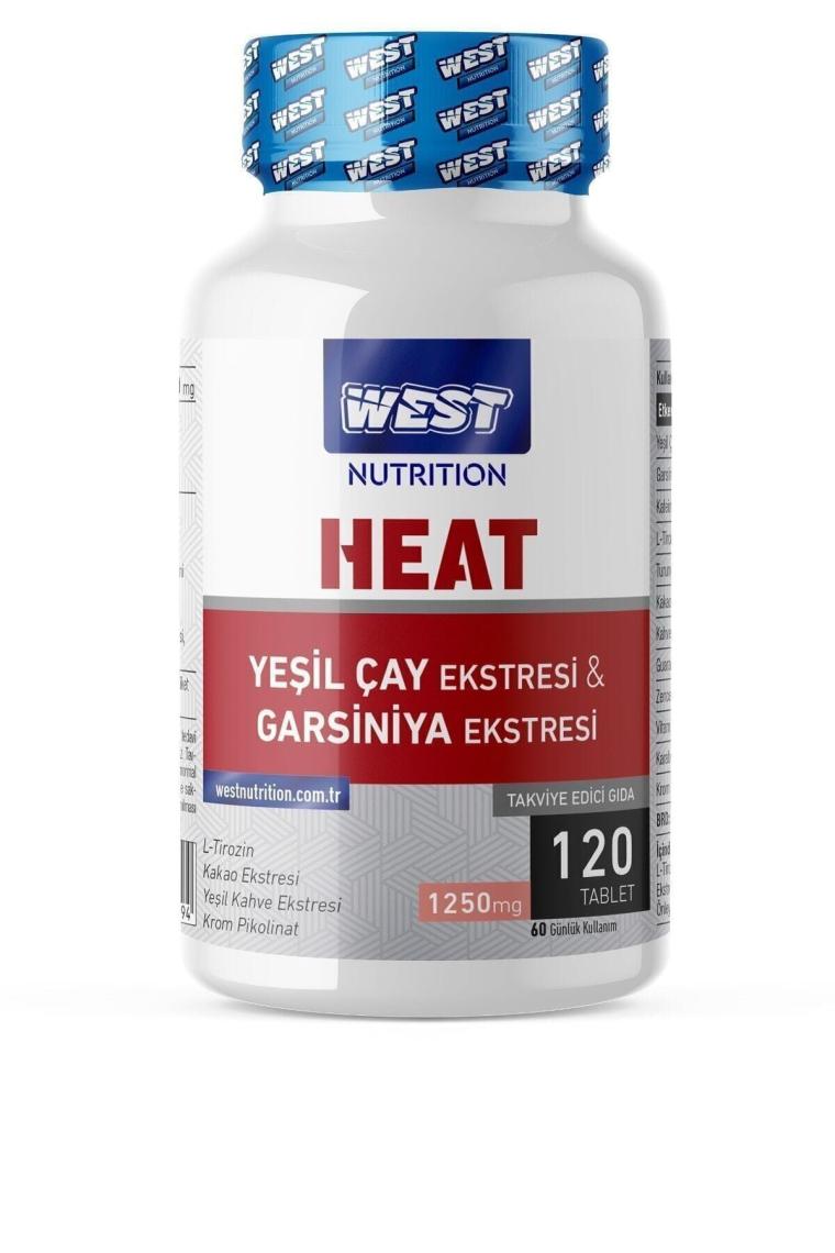 West Nutrition Heat Yeşil Çay Ekstresi - Garsiniya Ekstresi Kompleks 120 Tablet x 1250 Mg