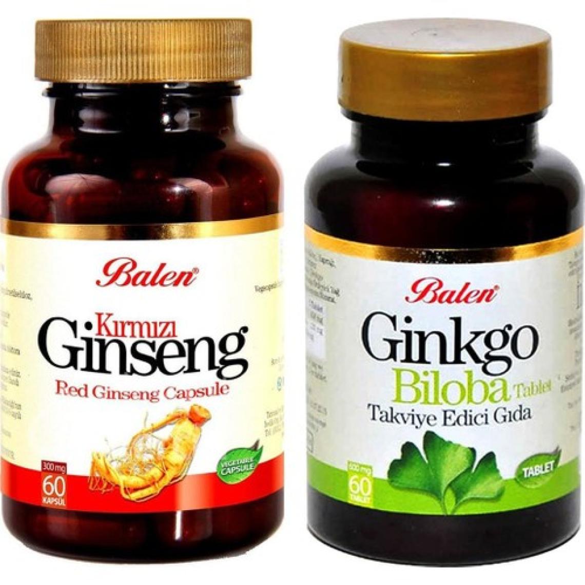 Balen Kırmızı Gınseng 300 Mg 60 Kapsül+Ginko Biloba 600 Mg 60 Tab