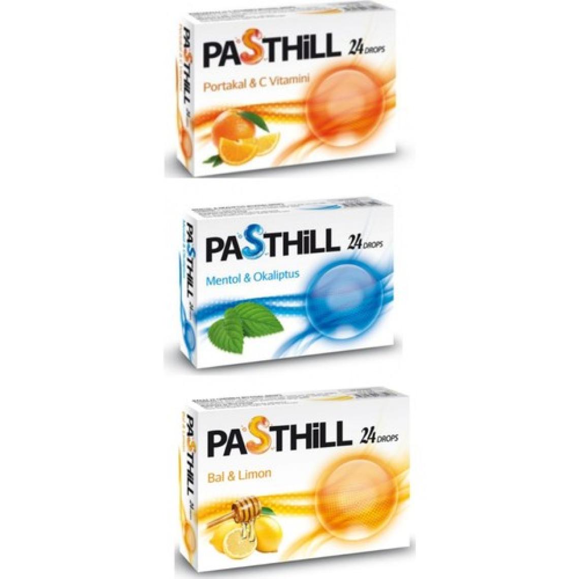 Ledapharma Pasthill 3'ü Bir Arada Bal Limon + Mentol & Okaliptus + Portakal & C Vitamini