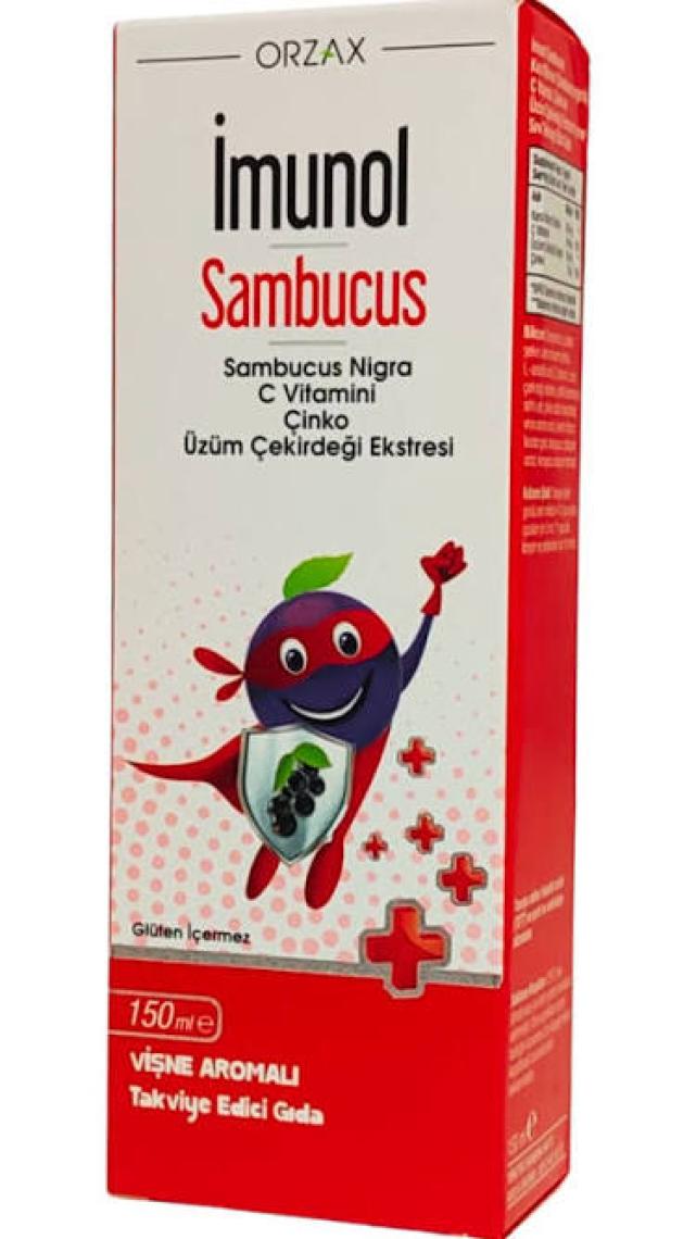 Orzax Imunol Sambucus Aromalı 150 ml Şurup