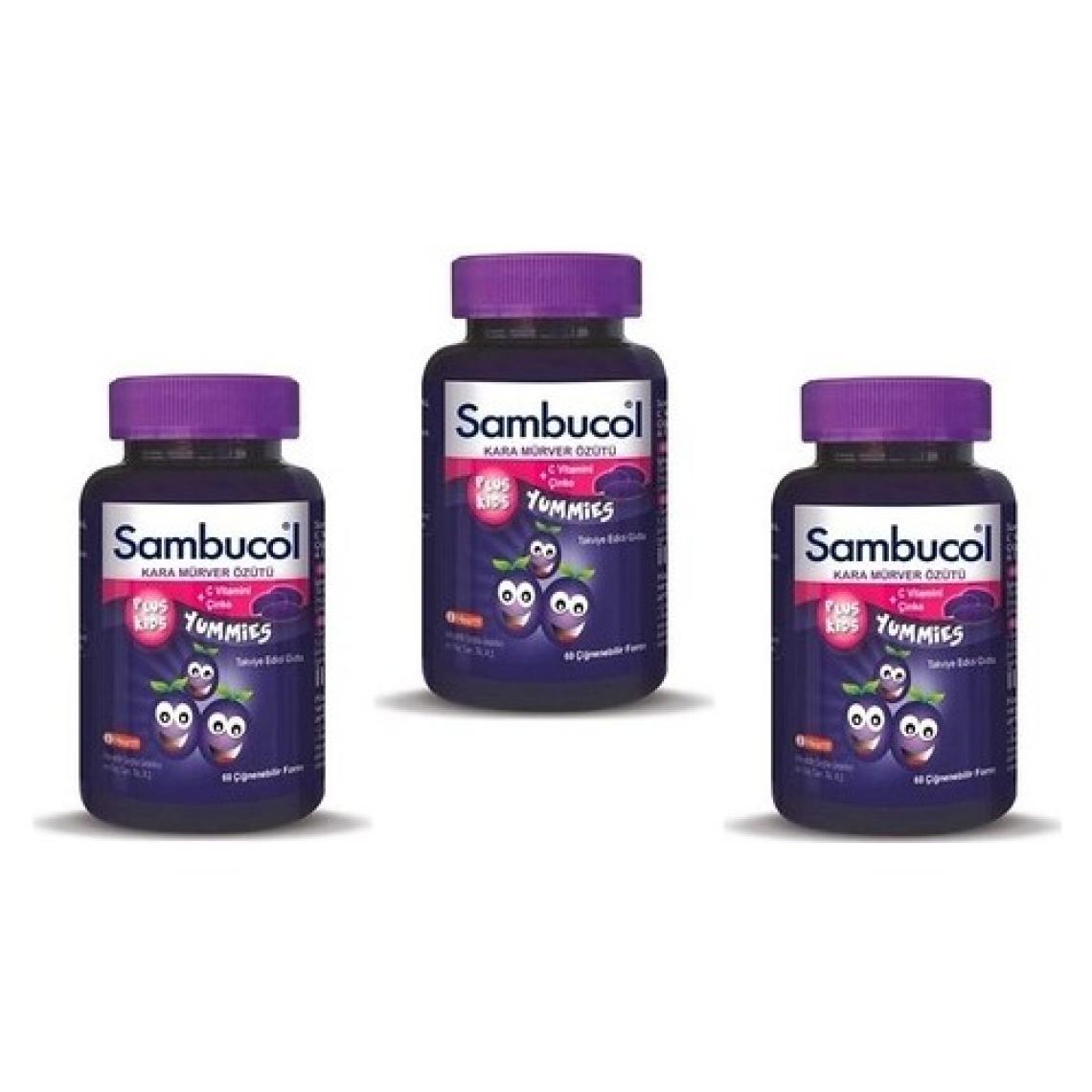 Sambucol Plus Kids Yummies 60 Çiğnenebilir Form - 3'lü