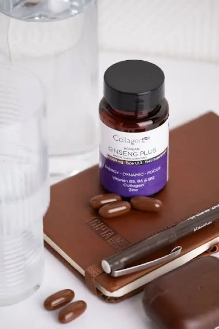 Collagen Forte Platinum Kırmızı Kore Ginseng Plus, Hidrolize Kolajen, Vitamin B5-B6-B12 & Çinko, Softgel 1000 mg