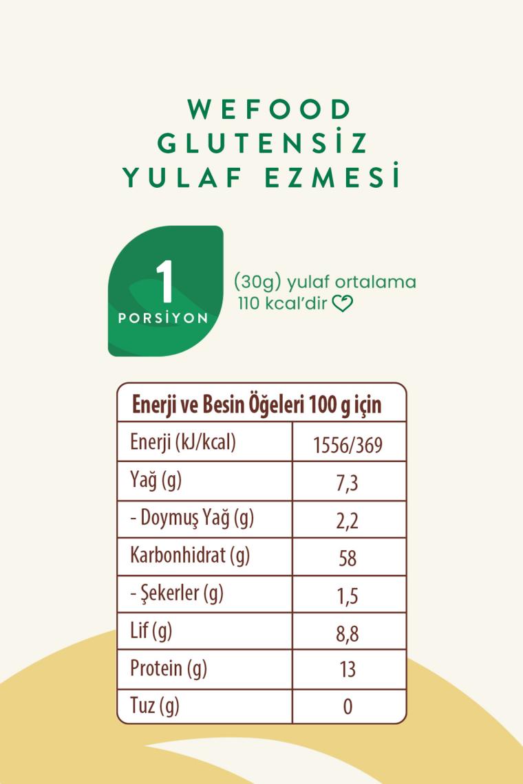 Wefood Glutensiz Yulaf Ezmesi 300 Gr