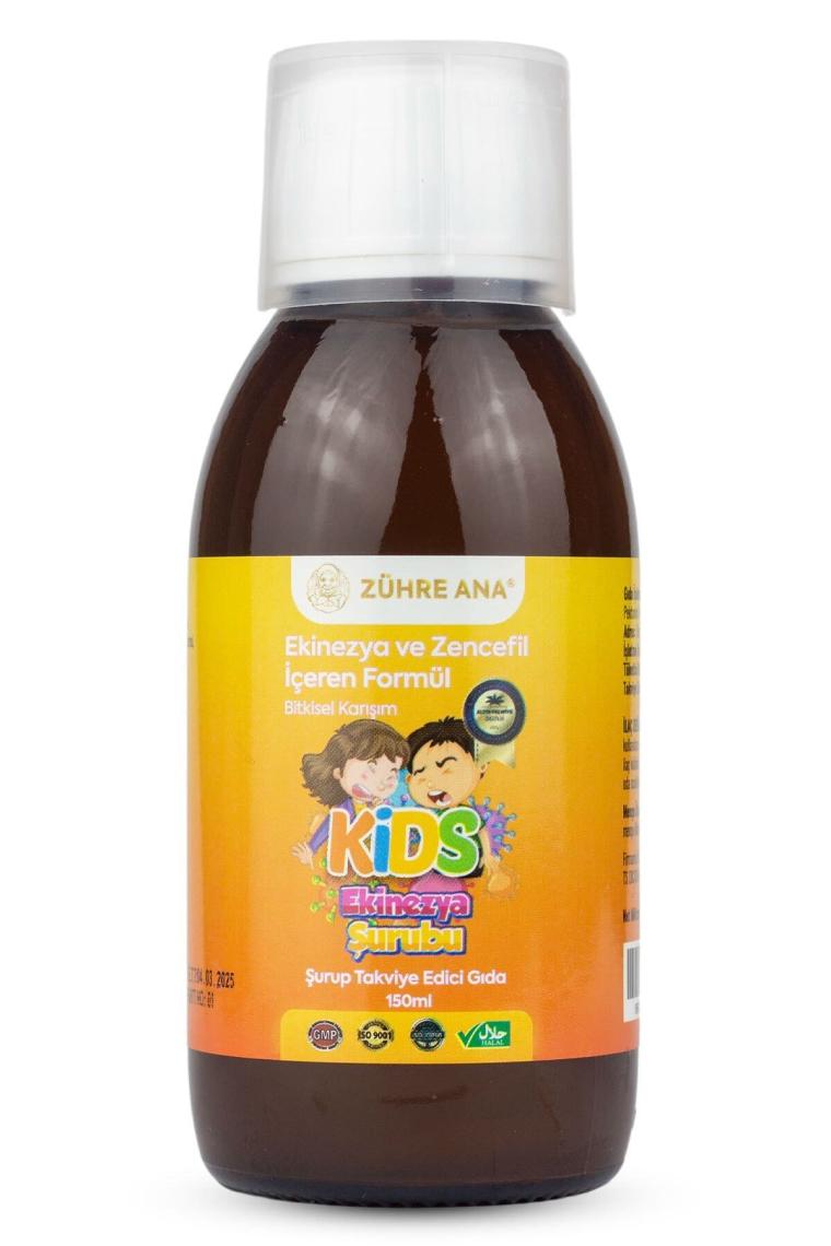 Zühre Ana Kids Ekinezya Şurubu Çocuklar Için Ekinezya ve Zencefil Içeren Şurup 150 ml