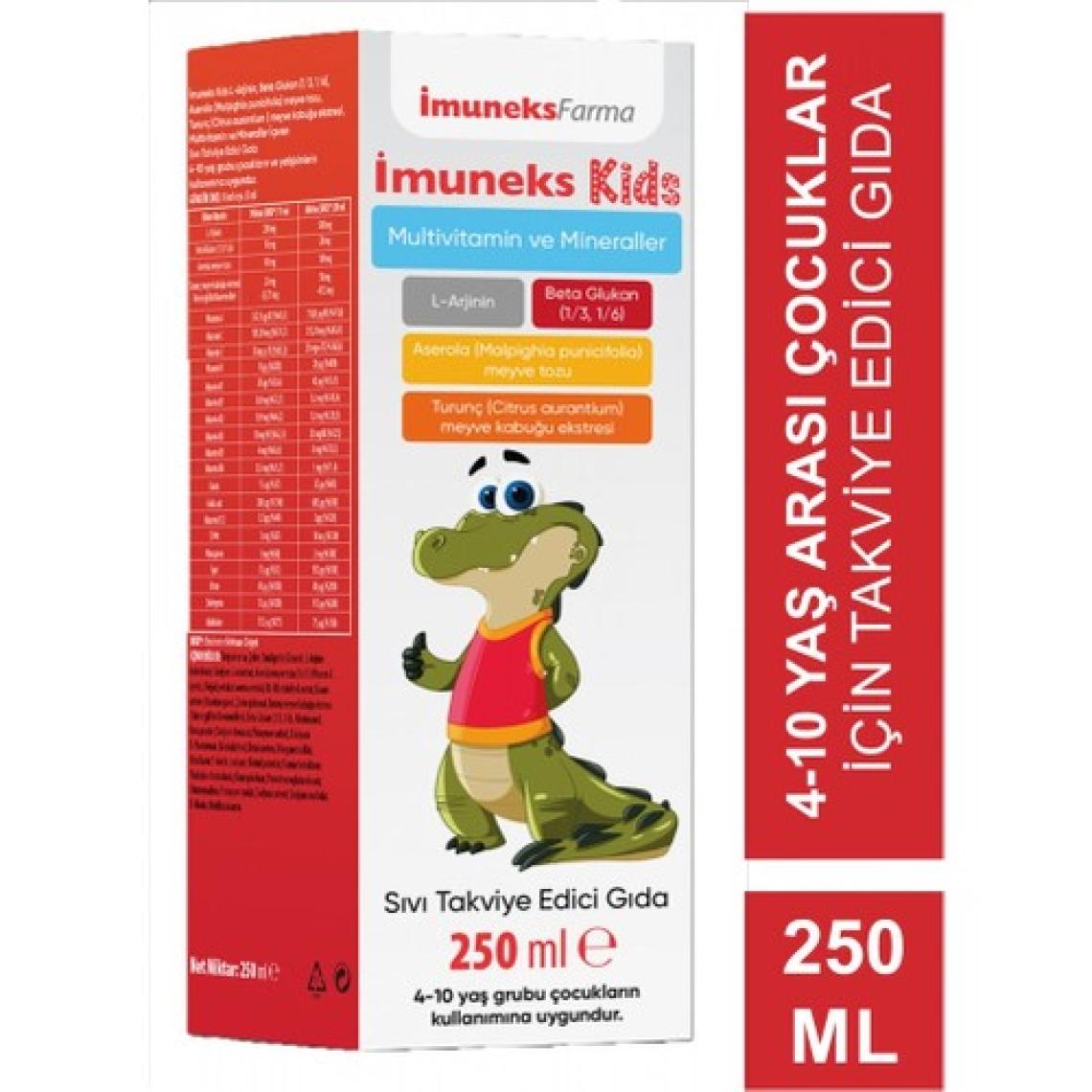 Imuneks Kids Multivitamin ve Mineraller Takviye Edici Gıda 250 ml