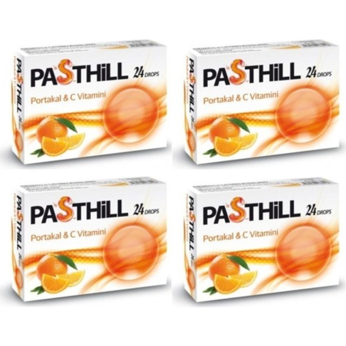 Ledapharma Pasthill Portakal 4'Lü Paket X 24 Adet Boğaz Pastili