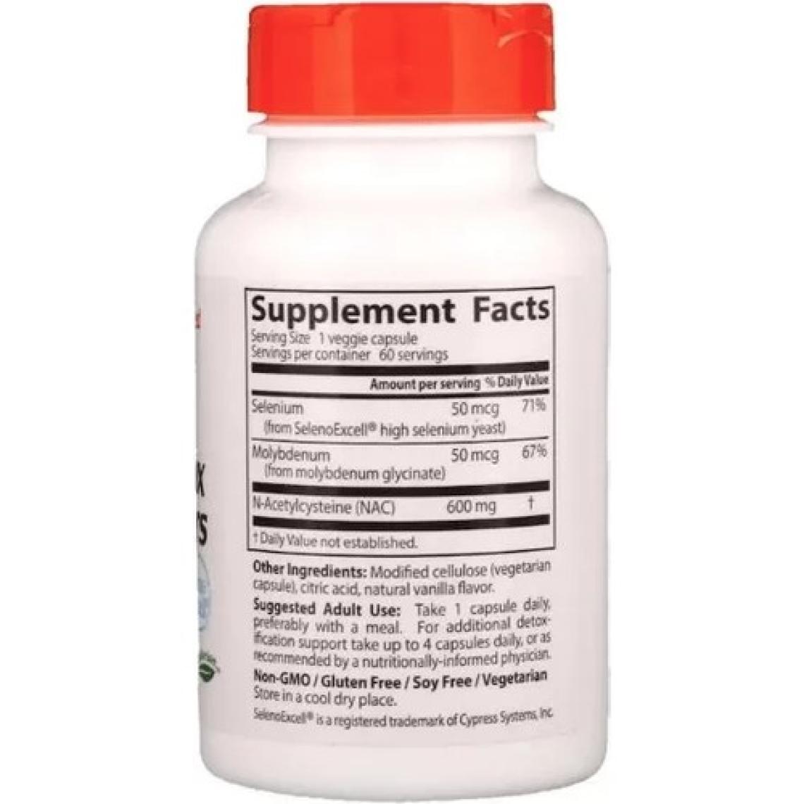 Doctor’s Best Doctor’s Best, Nac Detox Regulators, 60 Veggie Capsul. USA