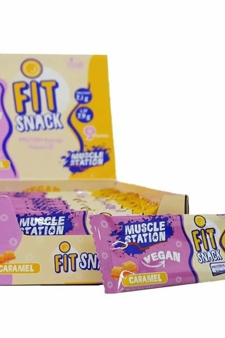 Muscle station Fit Snack Vegan Caramel 24'Lü Kutu