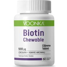Voonka Biotin 5000 Mcg 60 Çiğneme Tableti
