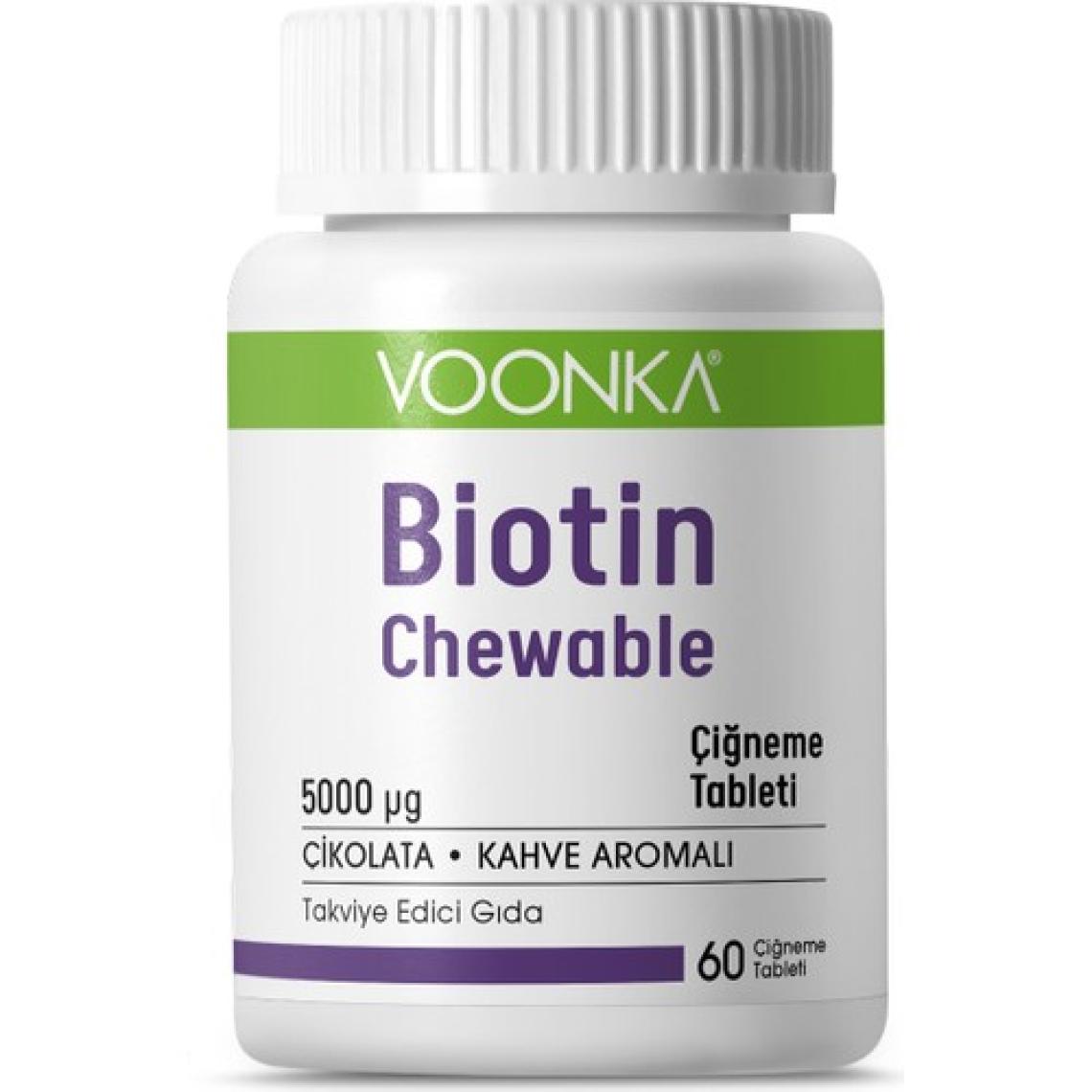 Voonka Biotin 5000 Mcg 60 Çiğneme Tableti