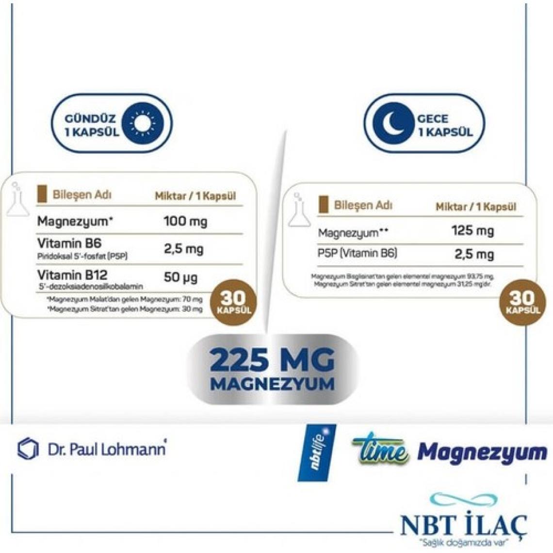 Nbt Life Time Magnezyum 60 Kapsül