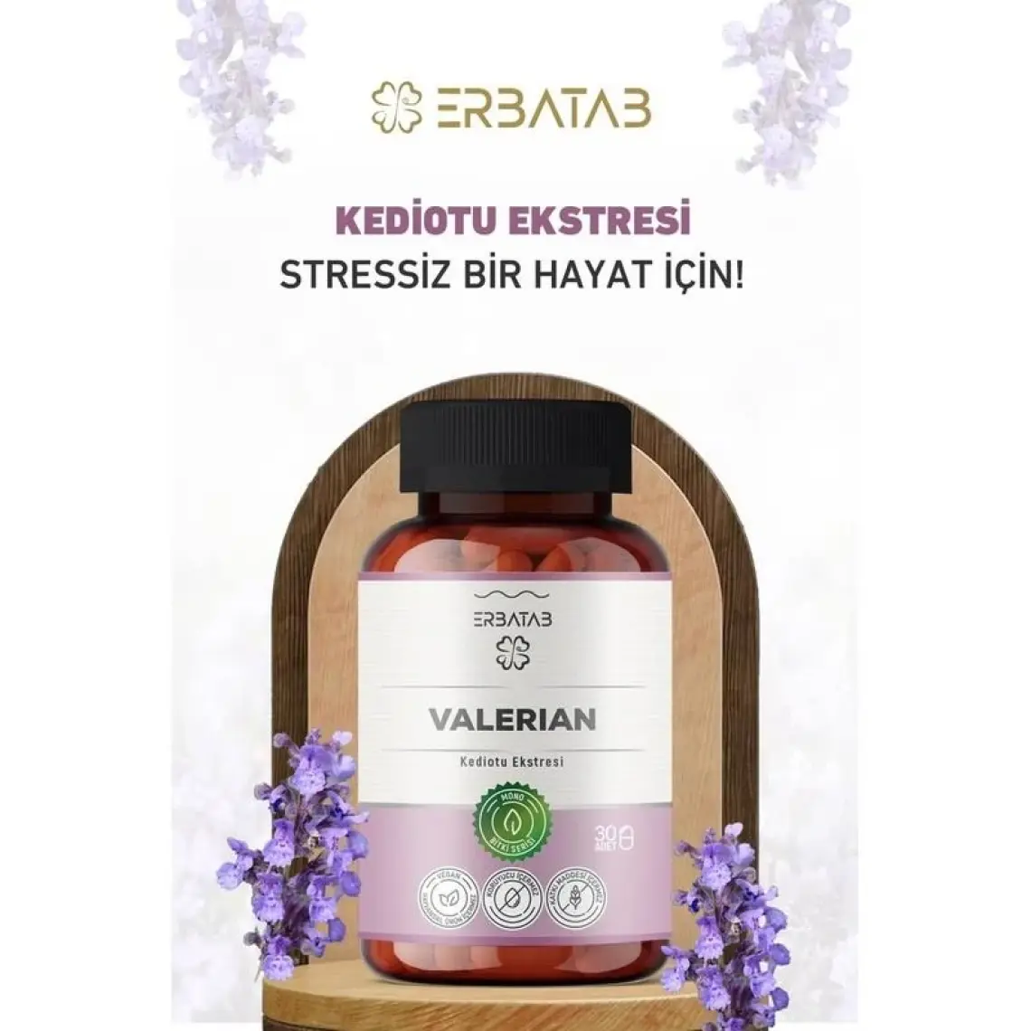 Erbatab Kediotu Ekstresi Valerian 30 Kapsül