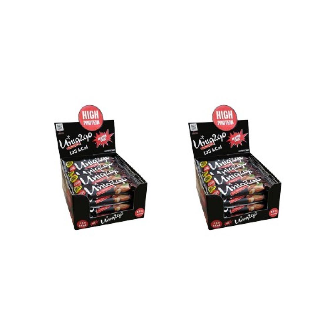 UNIQ2GO Power Midi 16'lı Kutu 2x Kutu %100 Naturel Badem Parçacıklı Proteinli Bar Kutu Içi Adet 38 gr