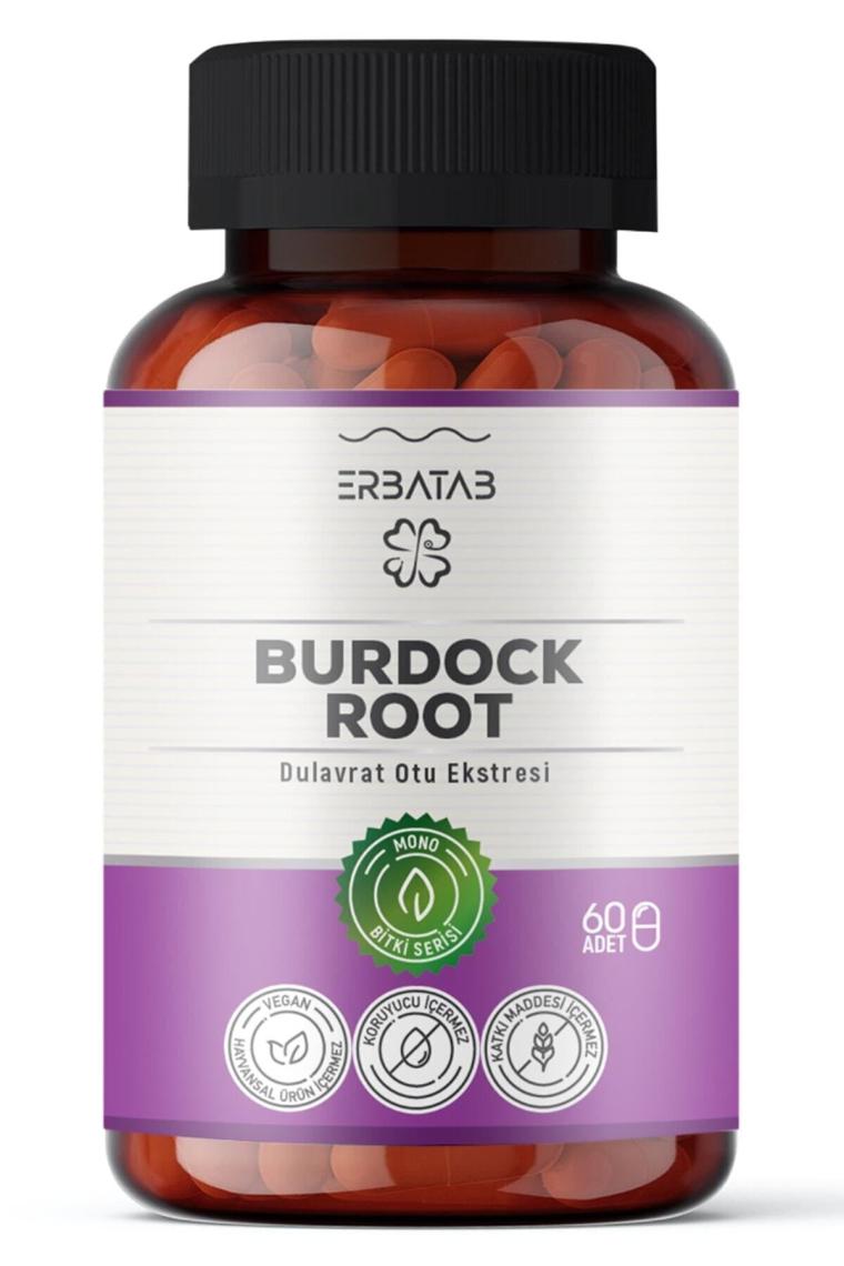 Erbatab Dulavrat Otu Burdock Root Ekstresi 60 Kapsül