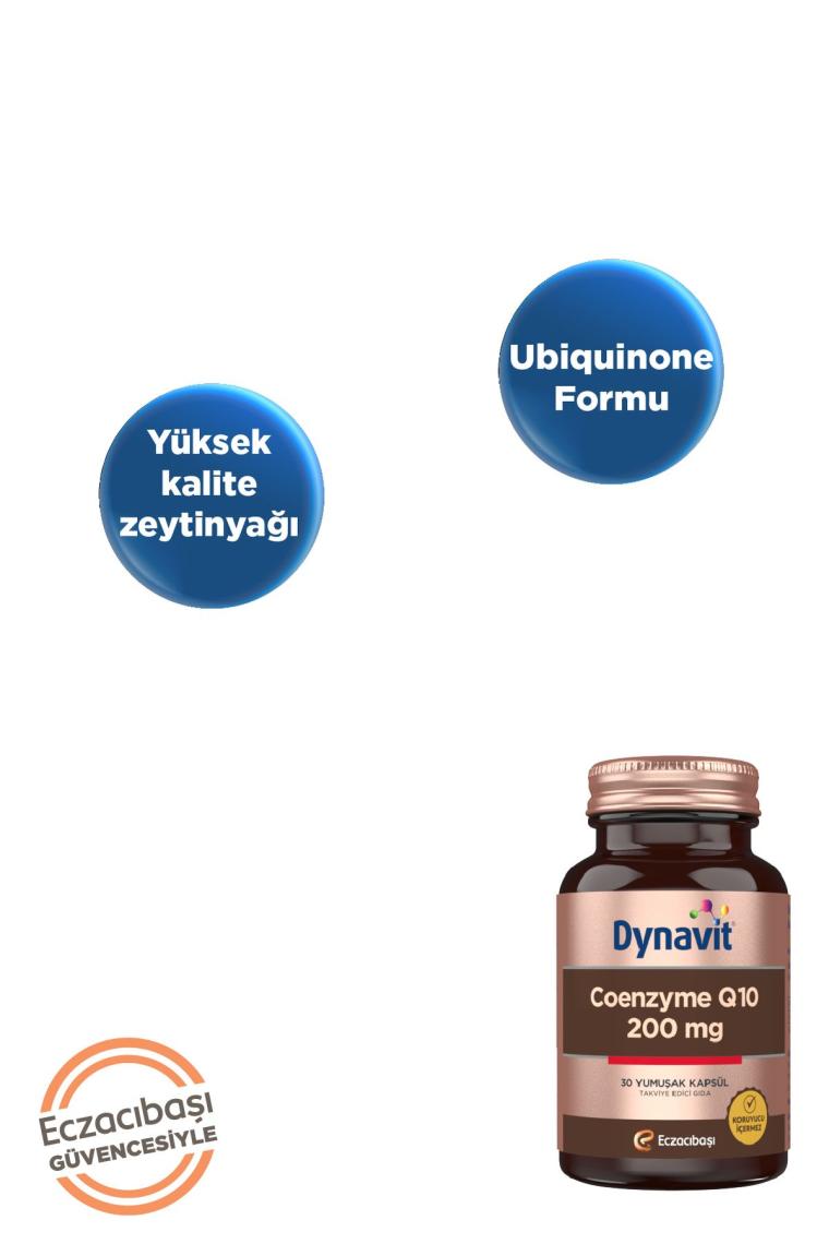 Dynavit Coenzyme Q10 200 mg 30 Yumuşak Kapsül - Koenzim Q10