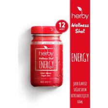Herby Energy Shot 12'li Paket Enerji Desteği Bitki Bazlı İçecek 60 ml