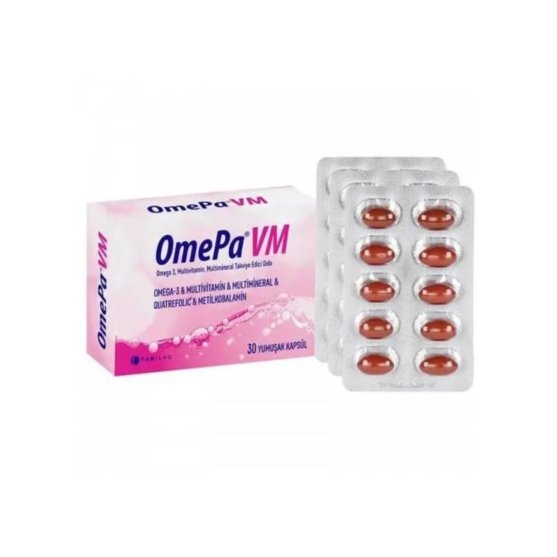 VM 30 Yumuşak Kapsül Multivitamin Balık Yağı Omega 3