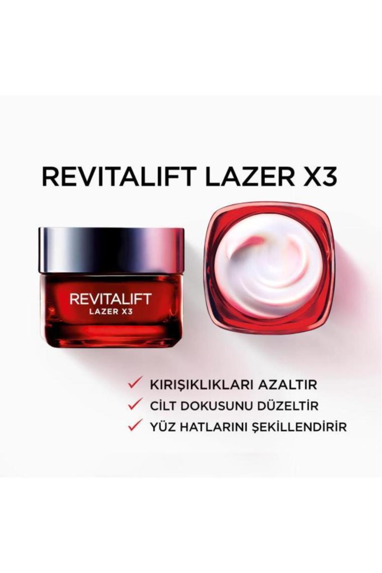 Loreal Paris Revitalift Lazer X3 Yoğun Yaşlanma Karşıtı Gündüz Bakım Kremi 15 ml