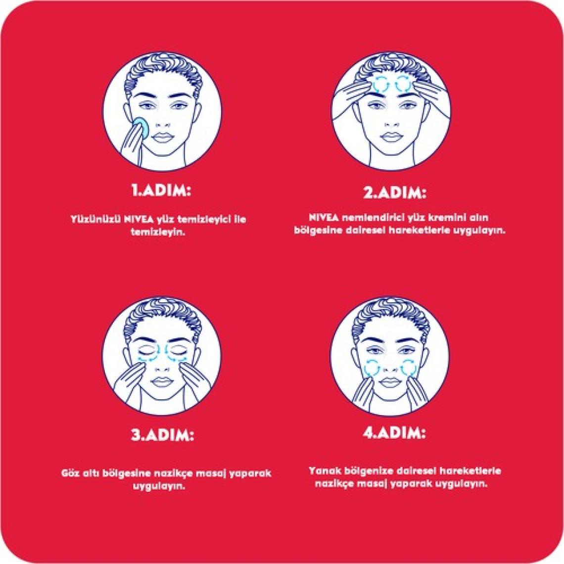 NIVEA + Nemlendirici Krem Yaş 35+ (50ml);Yaşa Özel Yüz Bakım Kremi;E Vitamini veÜzüm Çekirdeği Yağı ile Yoğun Cilt Bakım;UV filtresi ile Güneş Koruması