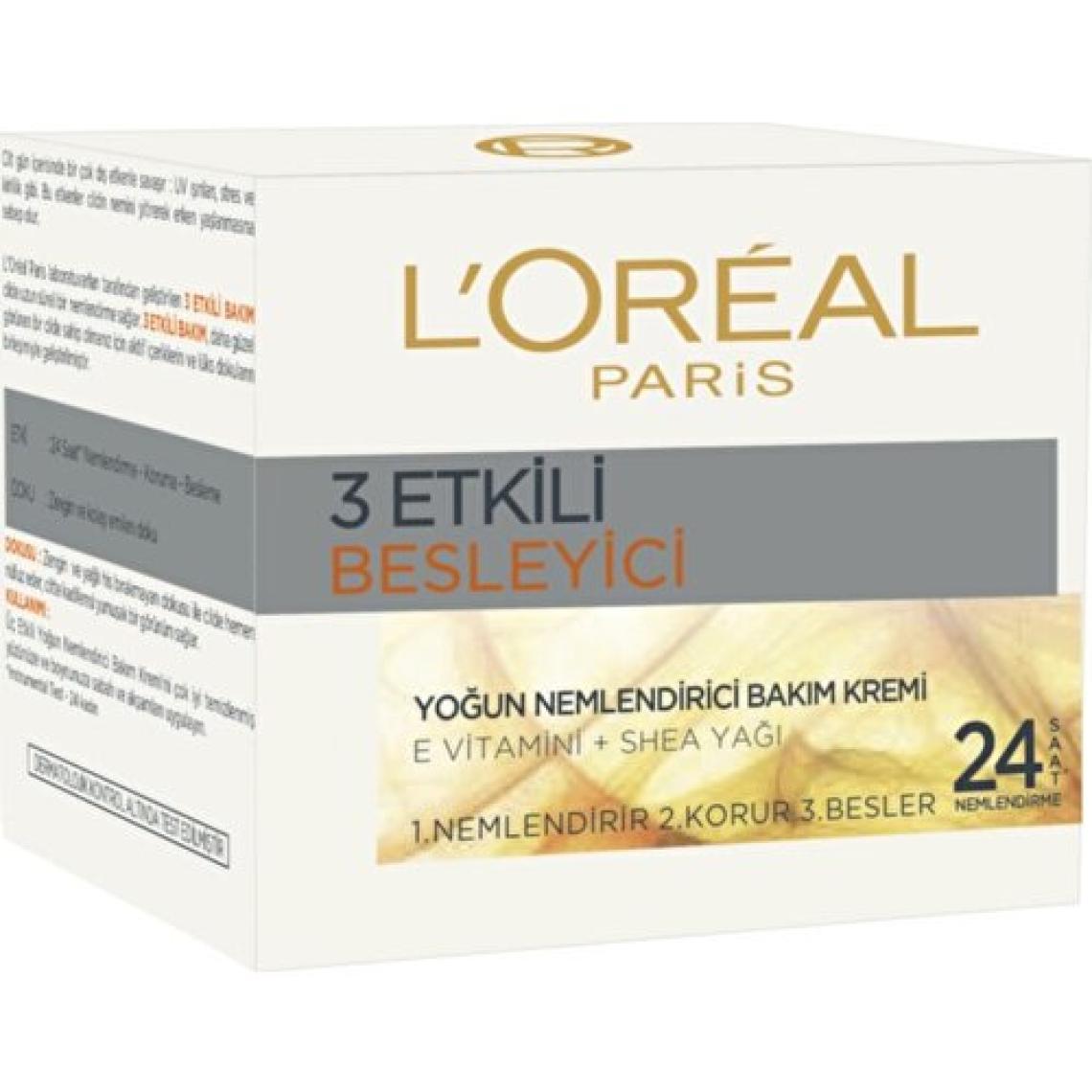Loreal Paris 3 Etkili Besleyici Yoğun Nemlendirici Bakım Kremi 50 ml