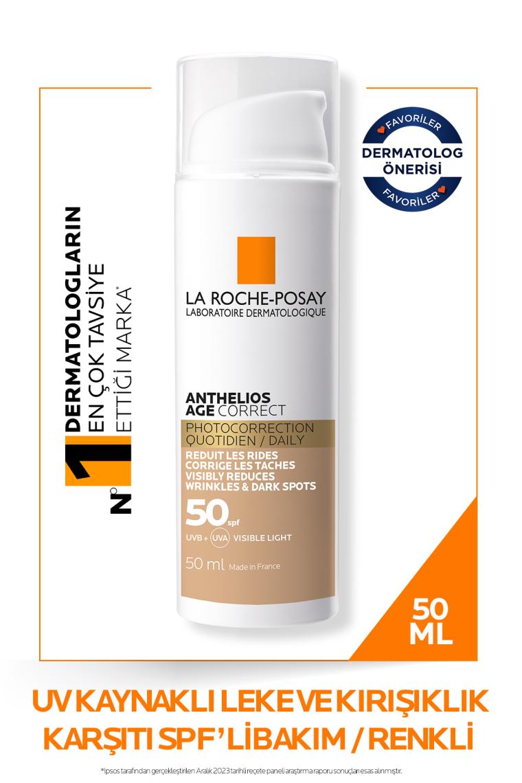 La Roche-Posay Anthelios Age Correct CC Renkli 50 Faktör Güneş Kremi 50 ml