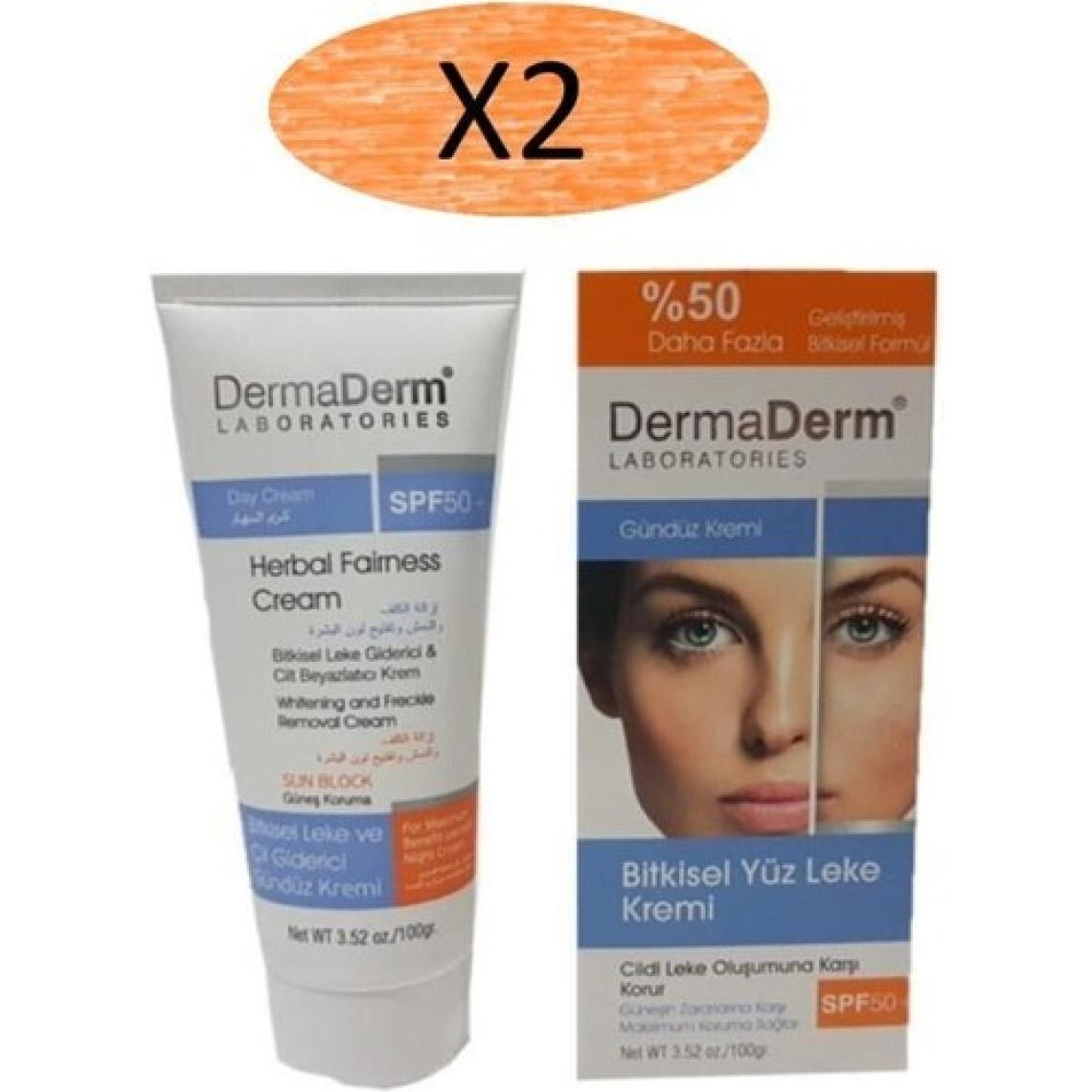 Dermaderm Bitkisel  SPF50+ Gündüz Kremi 100 gr 2 Adet