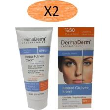 Dermaderm Bitkisel  SPF50+ Gündüz Kremi 100 gr 2 Adet