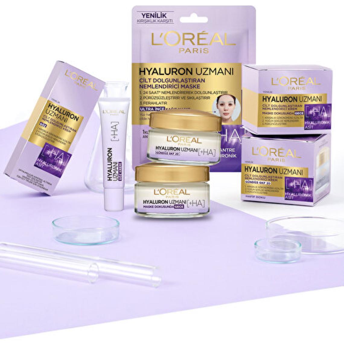 L'Oréal Paris Hyaluron Uzmanı Cilt Dolgunlaştıran Nemlendirici Krem GKF 20