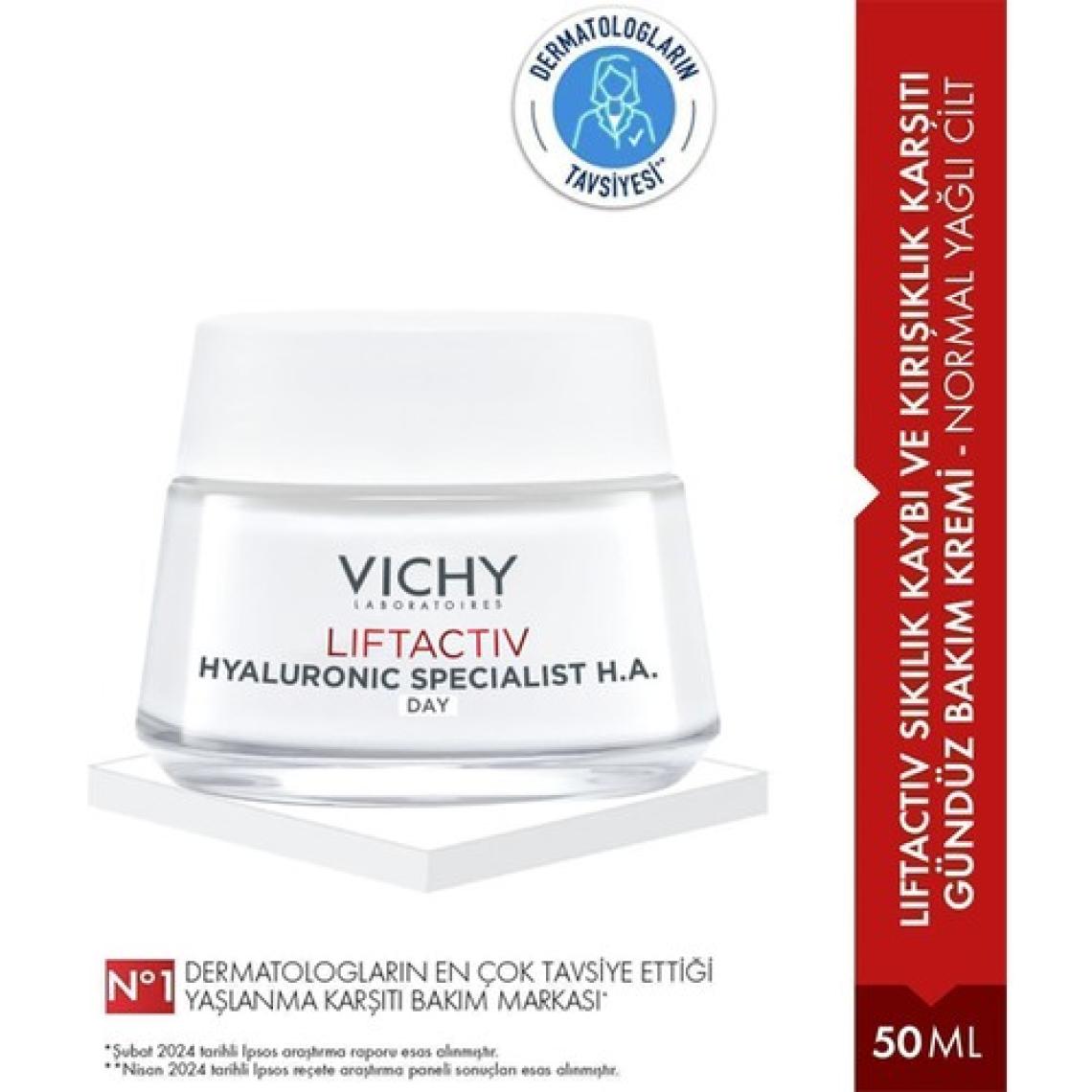 Vichy  Liftactiv Supreme Gündüz Bakım Kremi Hyalüronik Asit ile Yağlı Ciltlere 50 ml
