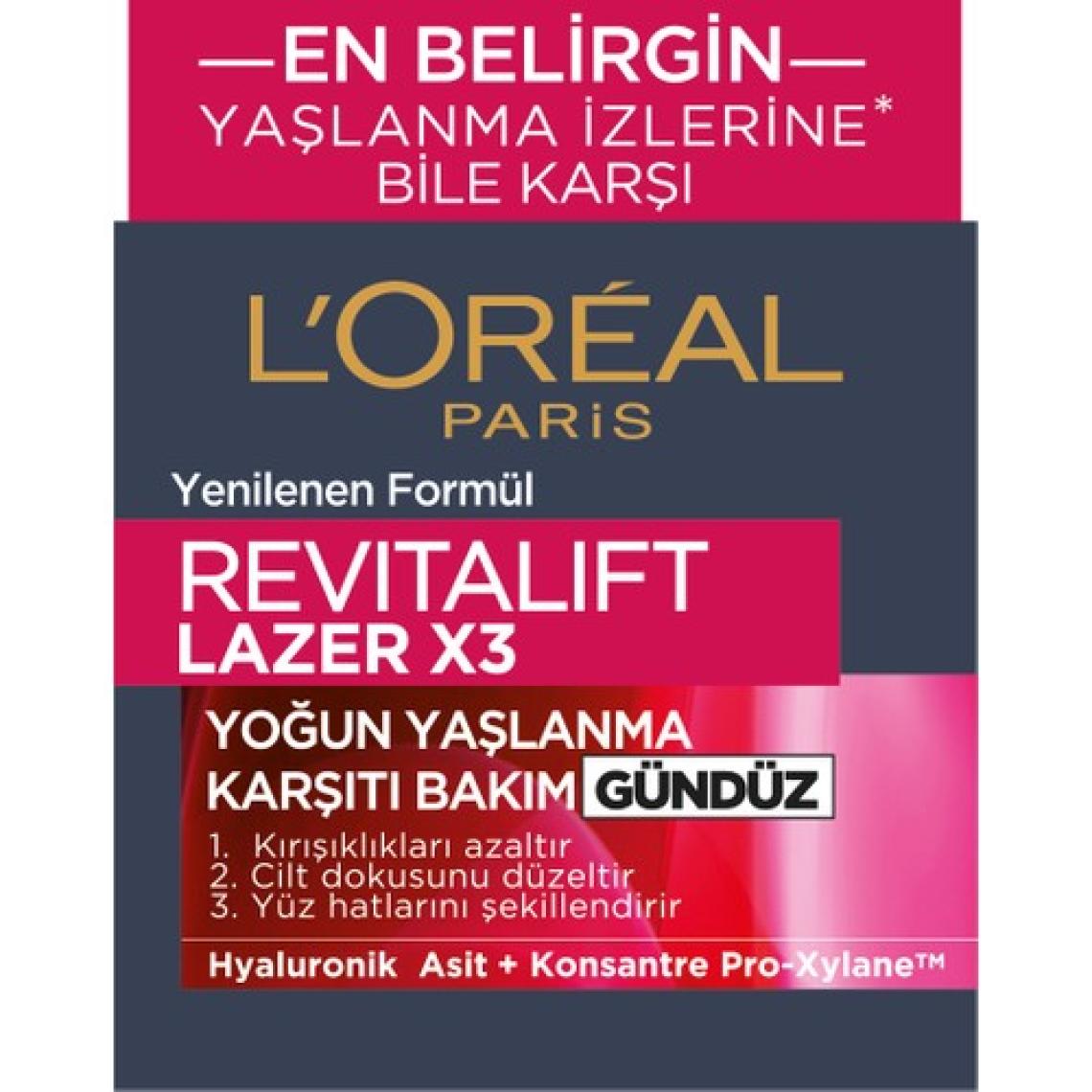 L'Oréal Paris Revitalift Lazer X3 Yoğun Yaşlanma Karşıtı Gündüz Bakım Kremi