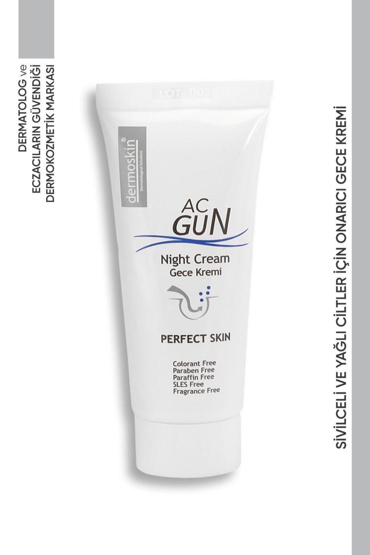 Acgun Sivilce ve Akneli Ciltler için Onarıcı Gece Kremi 30 Ml