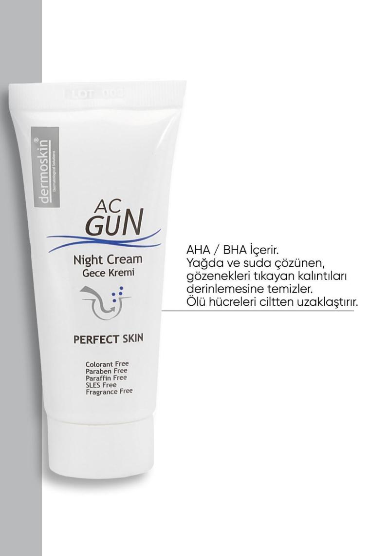 Acgun Sivilce ve Akneli Ciltler için Onarıcı Gece Kremi 30 Ml